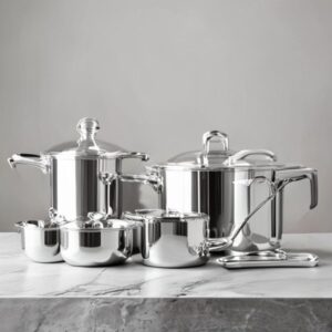 professional 10 piece stainless steel cookware set